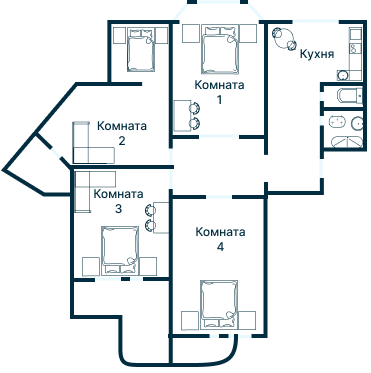 Остекление планировки 3282 дома П-3М