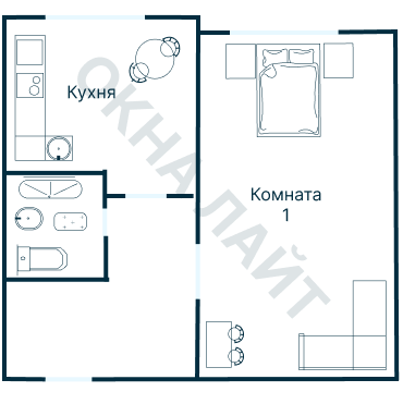 Остекление планировки 3340 дома П-44