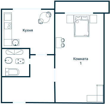Остекление планировки 3403 дома П-44 (гопр)