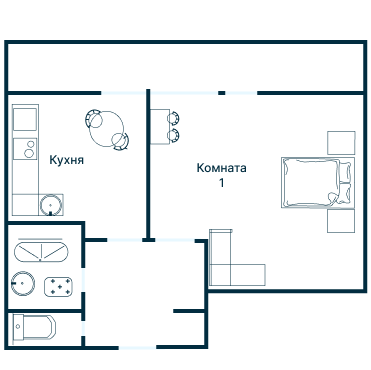 Остекление планировки 3431 дома П-44 (гопр)