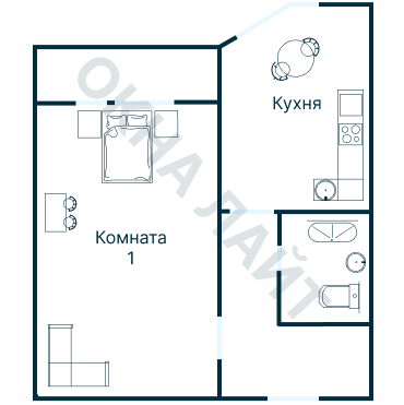 Остекление планировки 3441 дома П-44К